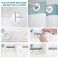 thumbnail image 4 of No Hook Shower Curtain, Turquoise Coastal Waves Shower Curtains for Bathroom with See Through Top Window, Abstract Summer Ocean Sand Modern Waterproof & Washable Bath Curtain Long 72"x78", 4 of 8