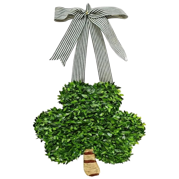 St Patricks Day Wreath 25'' Lucky Shamrock Artificial Irish Clover Green Floral Wreath,Shamrock Wreath Front Door,St PaddyāS Day Decor,Farmhouse Spring Party Wall Window Indoor Outdoor