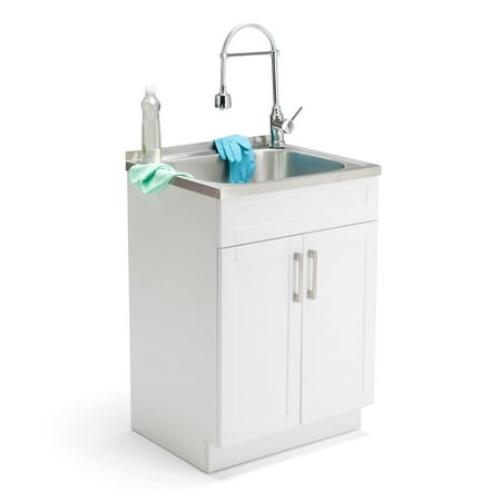 Wyndenhall Hartland 24 Inch Laundry Cabinet With Faucet And