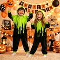 thumbnail image 2 of Halloween Boy's Onesie, Hooded Zipper Jumpsuit, Matching Family Elastic Loungewear for Halloween, 2 of 7