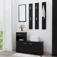 thumbnail image 1 of vidaXL Hallway Unit Black 39.4"x9.8"x30.1" Engineered Wood, 1 of 5