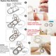 thumbnail image 4 of Cadena de luces Oakhaomie de 7 pies, impermeable, diseño de hada, 20 LED x6, color blanco cálido, 4 of 9