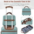 thumbnail image 3 of 4 Piece Set Luggage, 20in/24in/28in Expandable Hard Shell Suitcase and Cosmetic Case Spinner Suitcase, Lightweight Hardside Travel Suitcase with 360° Spinner Wheels and TSA Lock, Green, 3 of 5