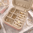 thumbnail image 4 of Hives & Honey Women's Blush Mya Compact Jewelry Travel Case, 4 of 7