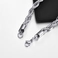 thumbnail image 3 of Rope Chain Necklaces in Silver for Men Women and Stainless Steel Cadena de Torzal Para Hombre Mujer y Ninos, 3 of 14