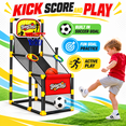 thumbnail image 5 of HXFOU Arcade Basketball Hoop Game for Kids with Ball Return, 3-in-1 Sports Indoor Outdoor Set Toys for Ages 4-12, 5 of 10