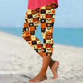thumbnail image 2 of Idoravan Leggings for Women Yoga Women's Summer High Waisted Printing Capris Matching Slim Fitting Yoga Gym Pants Multicolor XXL, 2 of 5