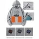 thumbnail image 4 of Sudadera con capucha de manga larga, informal, para exteriores y chaquetas, unisex, con calefacción, recargable por USB, sudadera térmica, lavable, para hombre y mujer, abrigo para mujer, 4 of 5