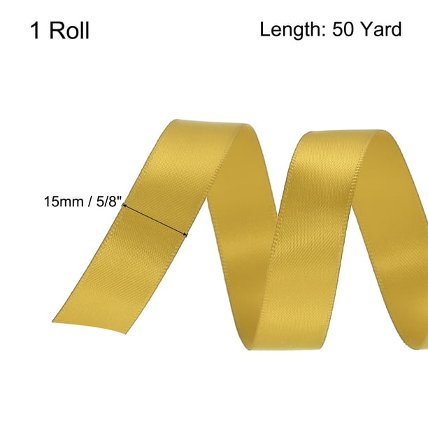 Solid Grosgrain Ribbon, 5/8-Inch, 50 Yards, Light Gold