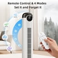thumbnail image 4 of 36 Inches Bladeless Tower Fan with Remote for Bedroom,90°Oscillation Standing Floor Fans that Blow Cold Air with 9H Timer & Child Lock,Ultra Quiet Small Cooling Fans for Office - Black, 4 of 7