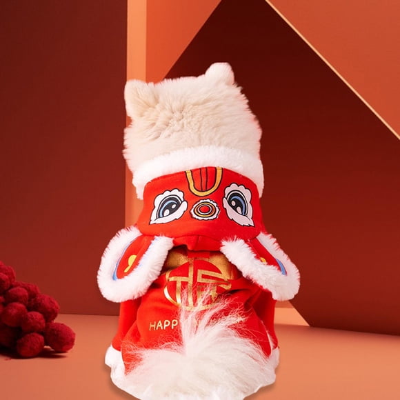 Ropa para mascotas para el Festival de Primavera chino, ropa para clima frío, celebración del año Nuevo chino, regalos para mascotas, año Nuevo Chino M