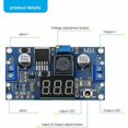 thumbnail image 3 of 2 Pcs Convertisseur de Tension DC-DC Module d'Alimentation Stable Réglable 36V 24V 12V à 5V 2A avec Affichage LED, 3 of 5