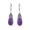 Purple-Quartz, variant on Womens Gemstone Teardrop Filigree Dangle Earrings in Silver