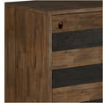 thumbnail image 2 of JERFIT Mid-Century Modern Acacia Wood Storage Cabinet with Drawers & Sliding Door, Dark Brown, 2 of 10
