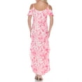 thumbnail image 3 of White Mark Women's Tie-Dye Cold Shoulder Maxi Dress, 3 of 4
