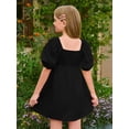 thumbnail image 4 of Vestido de verano Haloumoning para niñas, cuello cuadrado, línea A, de 5 a 14 años, 4 of 6