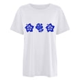 thumbnail image 4 of HAPIMO Women's Fashion Oversized Shirts Short Sleeve Tees Summer Clothes for Girls Sunflower Print Tops Crewneck T-shirt Comfy Casual Blouses White S, 4 of 5