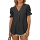 thumbnail image 1 of Blusa Minnieouse Manga corta mujer camisa informal bordada Negro XL, 1 of 6