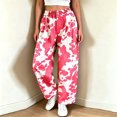 thumbnail image 2 of MYAOYI Womens High Waisted Cow Print Jeans Baggy Wide Leg Denim Pants, 2 of 8
