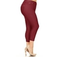 thumbnail image 2 of MOA COLLECTION Women's Plus Size Capri Jeggings - Cotton Blend, 5-Pocket Skinny Pants (XL-XXXL), 2 of 5