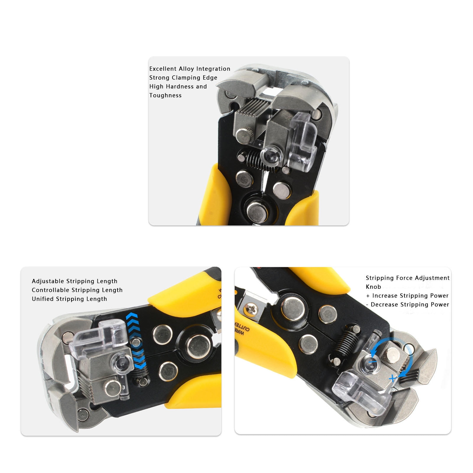 Suodoka 3‑in‑1 Automatic Wire Stripper, Crimper & Cutter – AWG 10‑24, Self‑Adjusting Jaws, Ergonomic Grip, Multi‑Cable Cutting Tool