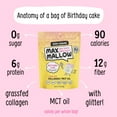 thumbnail image 3 of NEW Know Brainer Max Sweets Snacks Low Carb FunFetti Max Mallow marshmallows with glitter- Gluten Free, Soy Free, Zero Sugar snack, Non-GMO 3 pack, 3 of 5