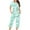 Green2, variant on Diufon Women's Short Sleeve Pajama Set Round Neck Shirt and Capri Pants Printed TrendySleepwear Sets with Pockets