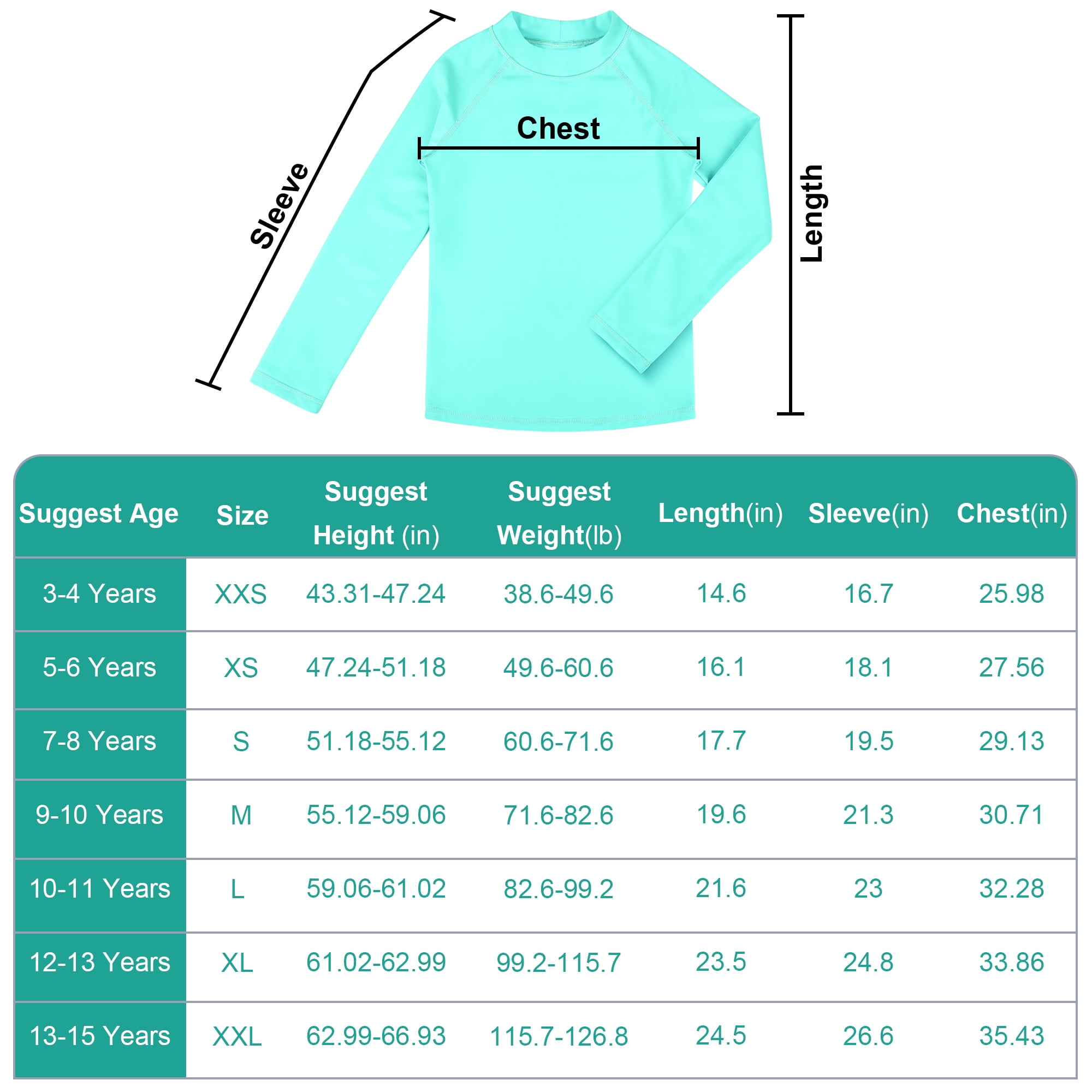 BIG ELEPHANT 3 Pack Kids Rash Guard Swim Shirt UPF 91+ Long Sleeve Rashguard Swimwear Surf Tops Sun Protection for Boys Girls