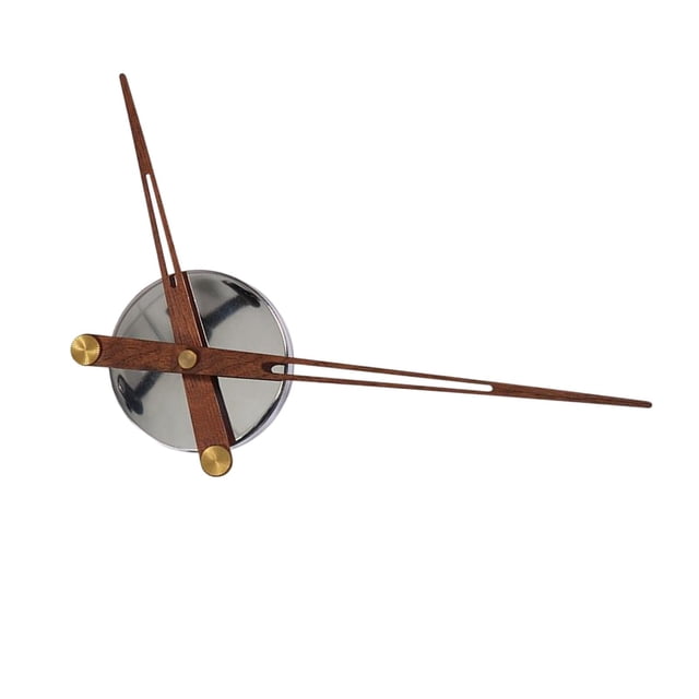 Movimiento de reloj, mecanismo de reloj, piezas de repuesto, punteros de madera, decoración del hogar Plata