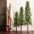 thumbnail image 7 of Vickerman 4' 5' 6' Natural Bark Alpine Artificial Christmas Tree Set, Warm White Dura-lit LED Lights, 7 of 7