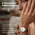 thumbnail image 5 of Blekon Collections Japanese Quartz 30mm Womens Snake Style Leather Cuff Bangle Watch, 5 of 6