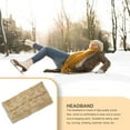 thumbnail image 2 of Diademas Qarigey para invierno y otoño Protector de cabeza de ganchillo a prueba de viento orejeras gruesas ajustables para mujer Avestruz blanco, 2 of 6