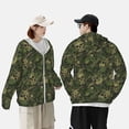 thumbnail image 4 of Gaeub Green Camouflage Skull Men's and Women's UPF 50+ Long-Sleeved Sun Protection Clothing, Fishing Shirt Long Sleeve Zip-Small, 4 of 7