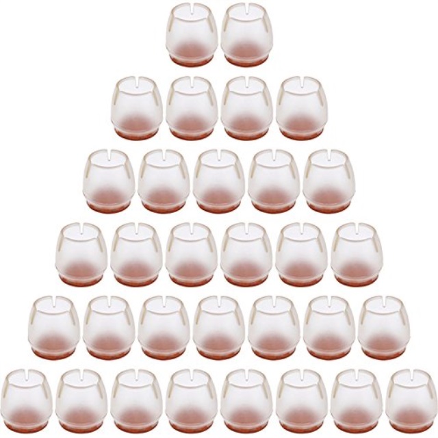Silicon Furniture Leg Feet Protection Cover Protect Hardwood Floor and Reduce Noise Chair Leg Caps 20, Small Fit: 0.7-1.2 20 Pcs Silicone Chair Leg Floor Protectors with Felt