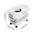 thumbnail image 2 of Collapsible Dog Food Storage Container – Airtight Pet Food Bin with Scoop, Handle & Wheels – Space-Saving Dry Food Organizer for Dog, Cat, Bird Food & Treats, 2 of 8