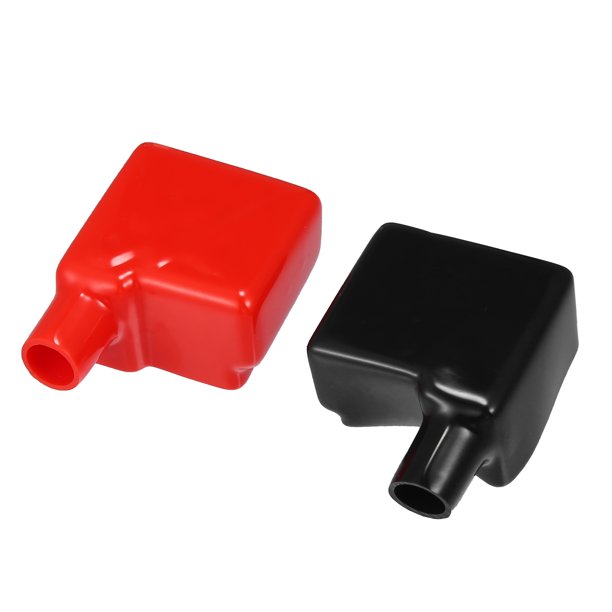 1 Par Coche Batería Terminal Aislamiento Cubiertas, Universal Rojo Negro