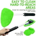 thumbnail image 3 of Windshield Window Cleaner Tool,Car Window Cleaner Tool With Handle,Unique Pivoting Triangular Head,3 Washable Reusable Microfiber Bonnets,Car & Home Inside Interior Exterior Use, 3 of 6
