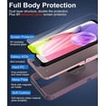 thumbnail image 3 of for Samsung Galaxy A03S Case, with Tempered Glass Screen Protector, Dust Proof Port Cover, Full Body Protection Rubber Cover Phone Case for Samsung Galaxy A03S/A02S, Pink/Purple, 3 of 16