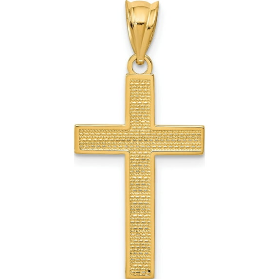 14K Yellow Gold Cross Pendant (31.5 X 15) Made In United States k4976