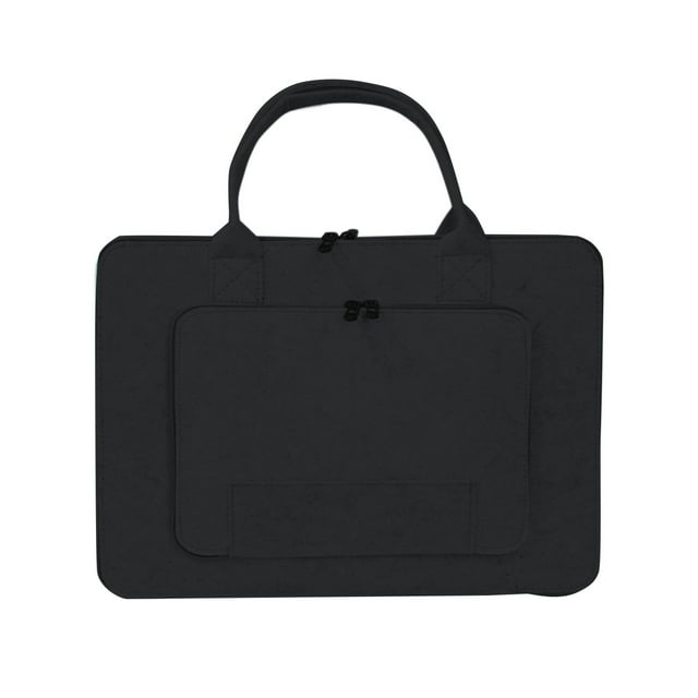 Grey Felt Laptop Sleeve Case, Large Capacity For Notebooks Up To 15 Inches, Colorful Design For Business And School Use