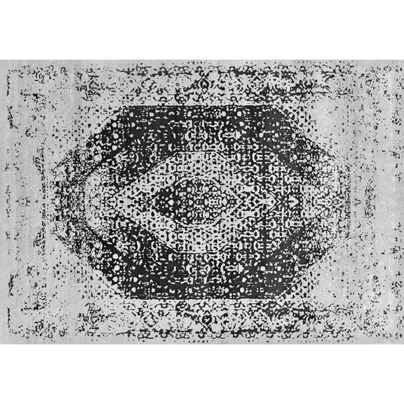 Ahgly Company Indoor Rectangle Persian Gray Bohemian Area Rugs, 5' x 7'
