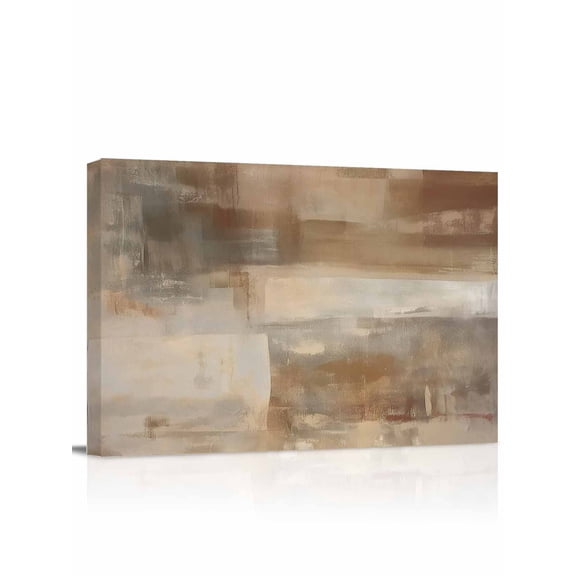 Brown Wall Art for Living Room, Canvas Picture Wall Decor for Bathroom Bedroom, Oil Painting Abstract Art Contemporary Painting Artwork for Office Kitchen Hallway Dining Room Home Decorations 24"x32"