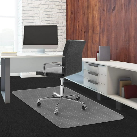 SHILIU-Office Chair Mat for Carpet Floors, Desk Mats 48"X36" for Rolling Desk on Low and Medium Pile Carpets, Rectangle Computer Gaming Plastic Floor Mats for Office Chair on Carpet