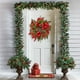 thumbnail image 4 of Puntoco Corona de pino de Navidad Decoración navideña Colgante de puerta Colgante de pared Colgante de ventana Colgante de chimenea Anillo colgante de fiesta navideña, 4 of 6
