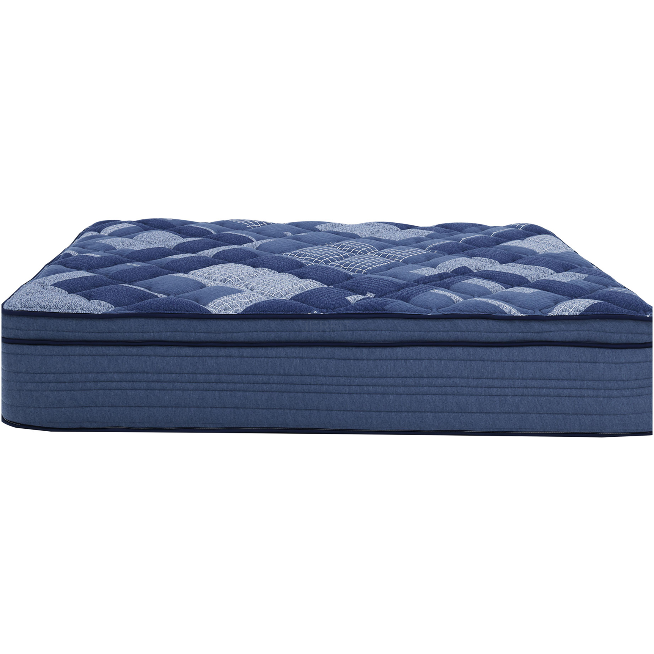JERFIT 14 Inch King Size Pocket Coil Hybrid Mattress, Dark Blue, Memory Foam Innerspring Support, Medium Firm Feel, Rolled Compressed in a Box for Easy Setup