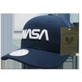 thumbnail image 1 of Rapid Dominance NAS5-WO-NVY Worm NASA Deluxe Cap, Navy - One Size, 1 of 1