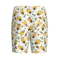 thumbnail image 5 of Fotbe Bee and Flowers Pajama Shorts for Men, Men's Pajama Bottoms, Sleepwear,Short Pajama Pants-3X-Large, 5 of 9