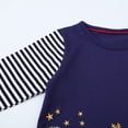 thumbnail image 4 of HILEELANG Toddler Girl Christmas Dress Navy Blue Deer Elk Santa Applique Long Sleeve Cotton Casual Dresses 2T, 4 of 7