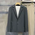thumbnail image 3 of Chaqueta para hombre, chaquetas de vestir, abrigos, doble botonadura, trajes y blazers negros para hombre de negocios, ropa sencilla y nueva en estilo coreano 2024, 3 of 5