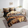 thumbnail image 3 of Feelyou Wildlife Deer Kids Bedding Comforter Set 7 Pieces, Vintage Western Lake House Full Bedding Set, Rustic Farmhouse Animal Reversible Fitted Sheet Flat Sheet, Ultra Soft Home Decor, 3 of 7